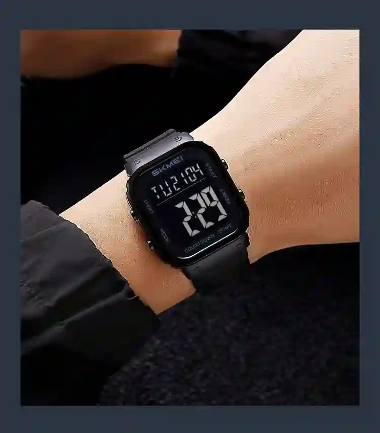 SKMEI 5Bar Waterproof Military Watch Countdown Alarm Clock LED Light Electronics Wristwatches Digital Sports Watchesreloj hombre