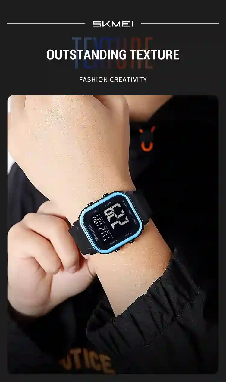 SKMEI 5Bar Waterproof Military Watch Countdown Alarm Clock LED Light Electronics Wristwatches Digital Sports Watchesreloj hombre