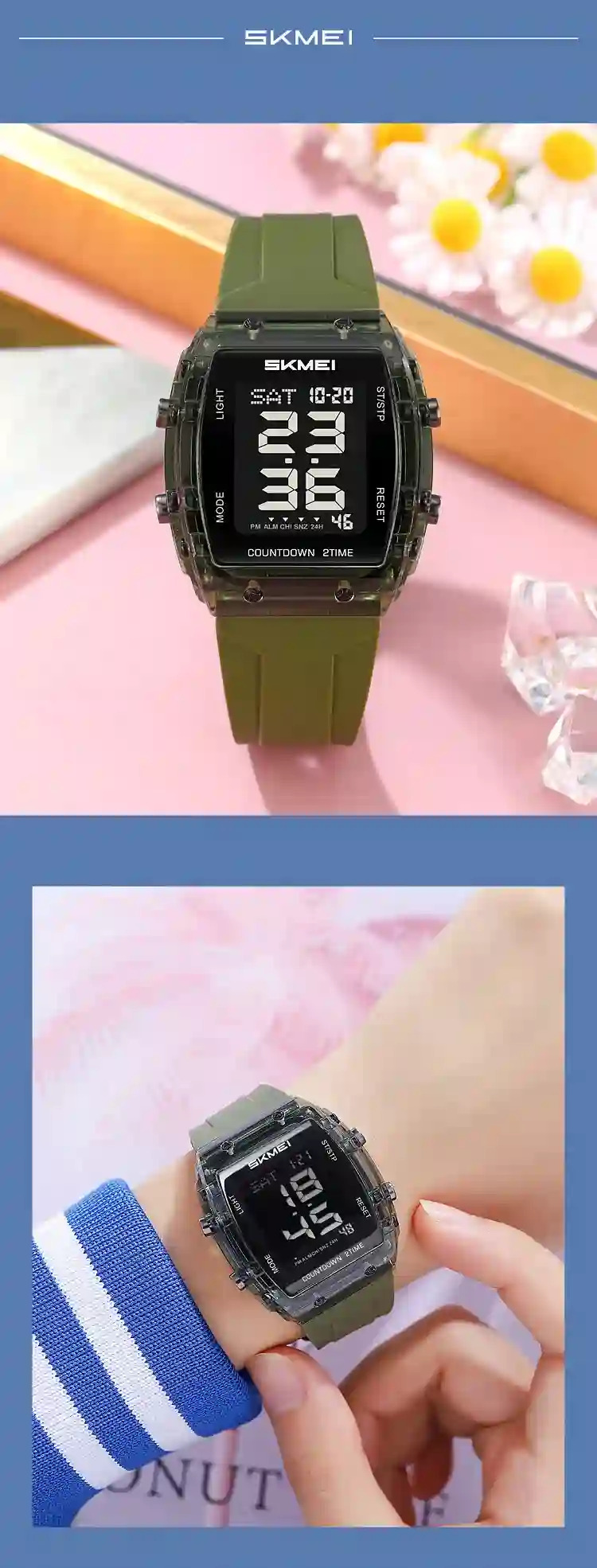 SKMEI Casual Multifunctional Waterproof Electronics Watches Sports Digital Wristwatches For Mens Women Chrono Watch Reloj Hombre