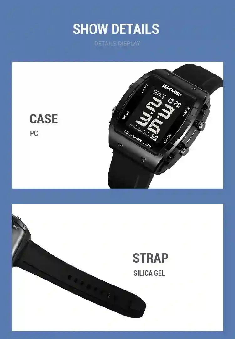 SKMEI Casual Multifunctional Waterproof Electronics Watches Sports Digital Wristwatches For Mens Women Chrono Watch Reloj Hombre