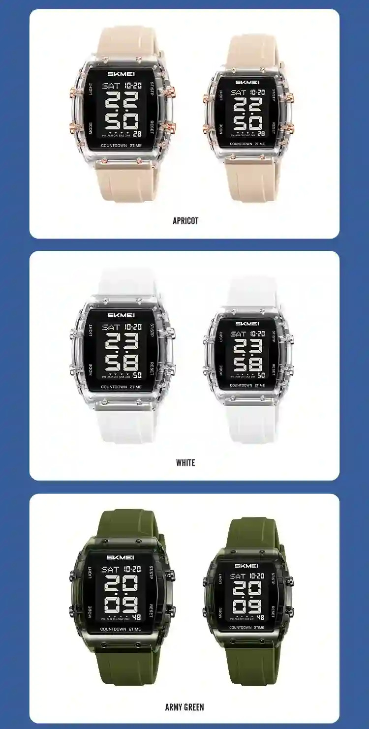 SKMEI Casual Multifunctional Waterproof Electronics Watches Sports Digital Wristwatches For Mens Women Chrono Watch Reloj Hombre