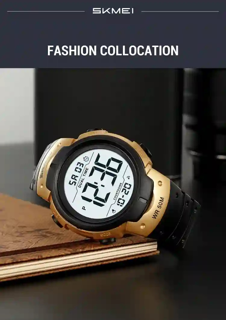 SKMEI Men Sports Army Watch Digital Watches Big Dial Luminous Waterproof Clock Military Electronic Wristwatches Orologi Digitali