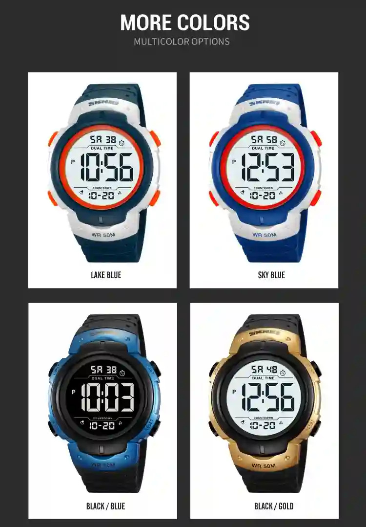 SKMEI Men Sports Army Watch Digital Watches Big Dial Luminous Waterproof Clock Military Electronic Wristwatches Orologi Digitali