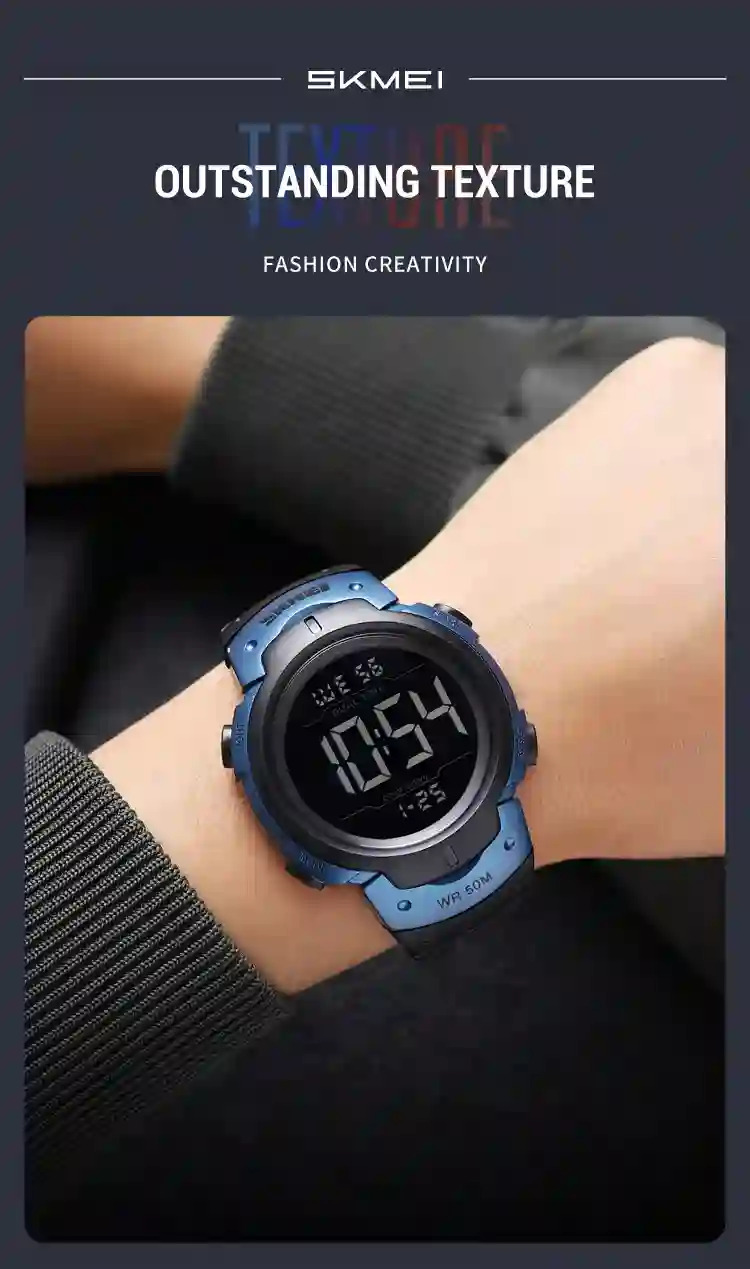 SKMEI Men Sports Army Watch Digital Watches Big Dial Luminous Waterproof Clock Military Electronic Wristwatches Orologi Digitali