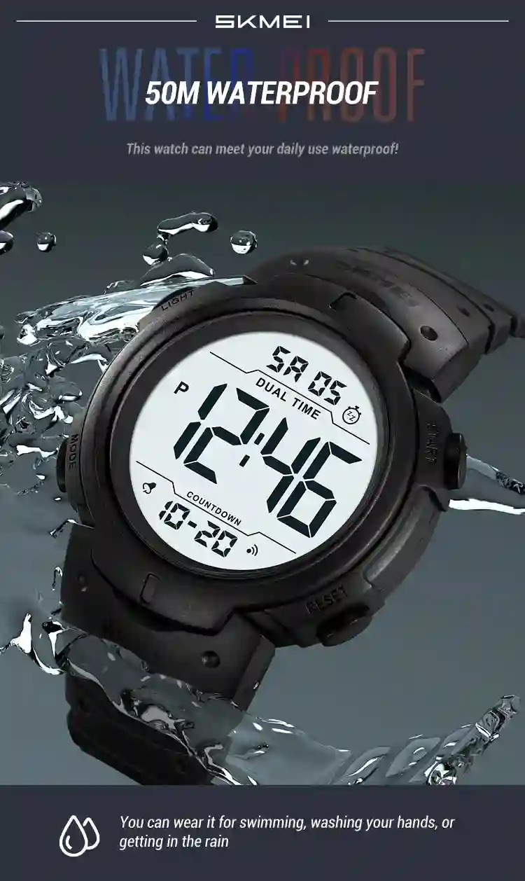 SKMEI Men Sports Army Watch Digital Watches Big Dial Luminous Waterproof Clock Military Electronic Wristwatches Orologi Digitali