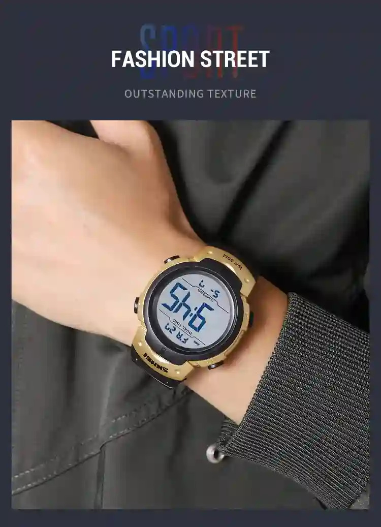 SKMEI Men Sports Army Watch Digital Watches Big Dial Luminous Waterproof Clock Military Electronic Wristwatches Orologi Digitali