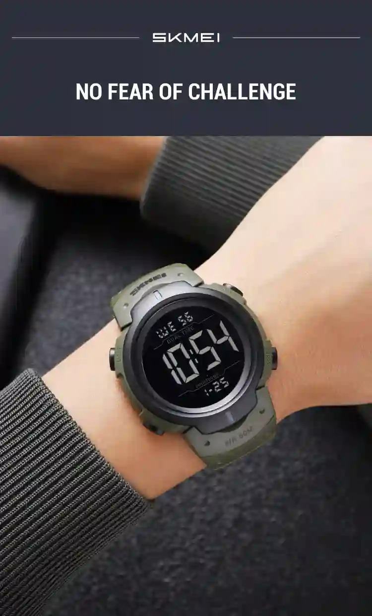SKMEI Men Sports Army Watch Digital Watches Big Dial Luminous Waterproof Clock Military Electronic Wristwatches Orologi Digitali