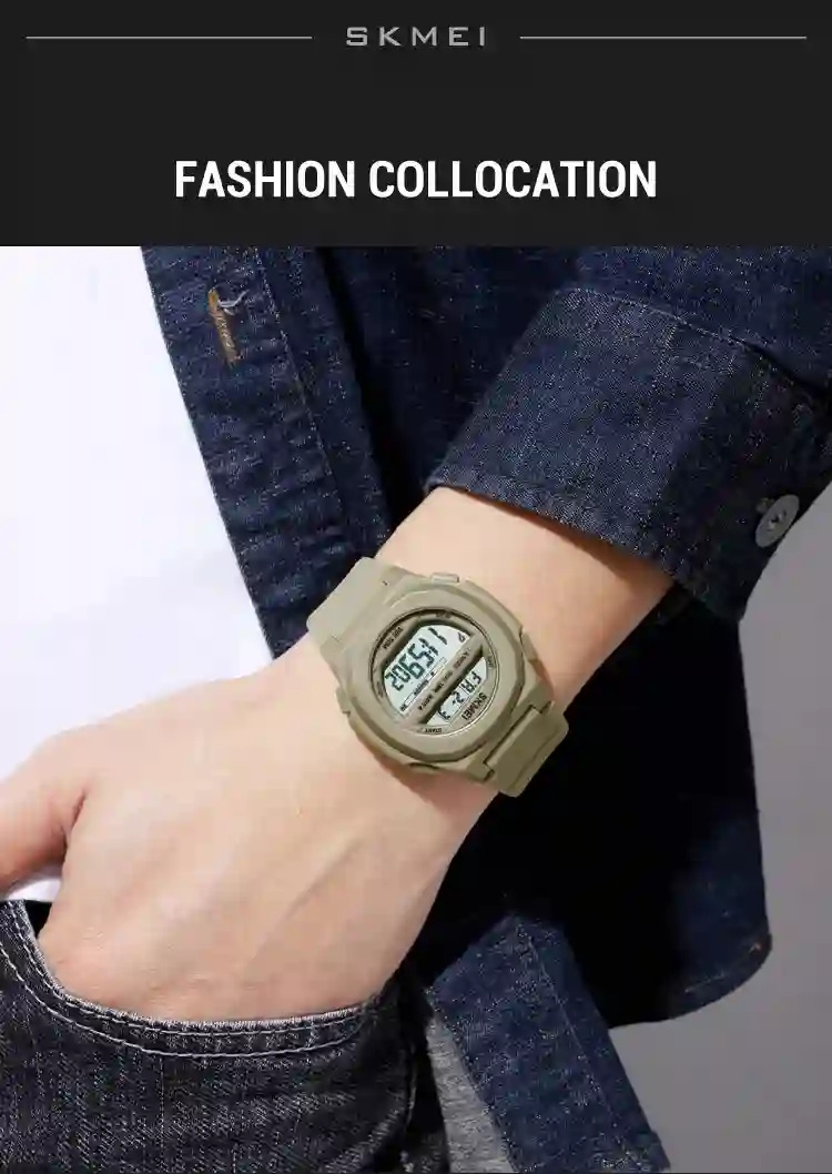 SKMEI Male Multifunction Alarm Clock 5Bar Waterproof Chrono Wristwatches Digital LED Light Watch Men Sports Watches reloj hombre