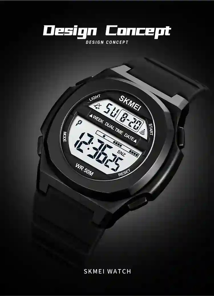 SKMEI Male Multifunction Alarm Clock 5Bar Waterproof Chrono Wristwatches Digital LED Light Watch Men Sports Watches reloj hombre