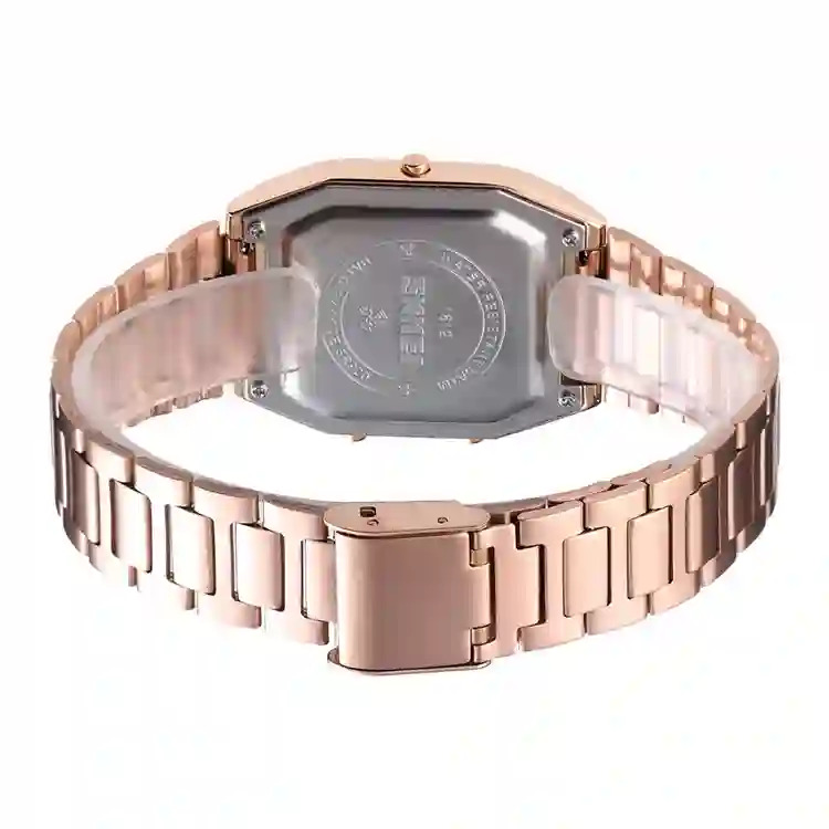 SKMEI Fashion Stainless Steel Strip Digital Wristwatches For Men Women Waterproof Alarm 3 Time Chrono Watches Electronics Watch