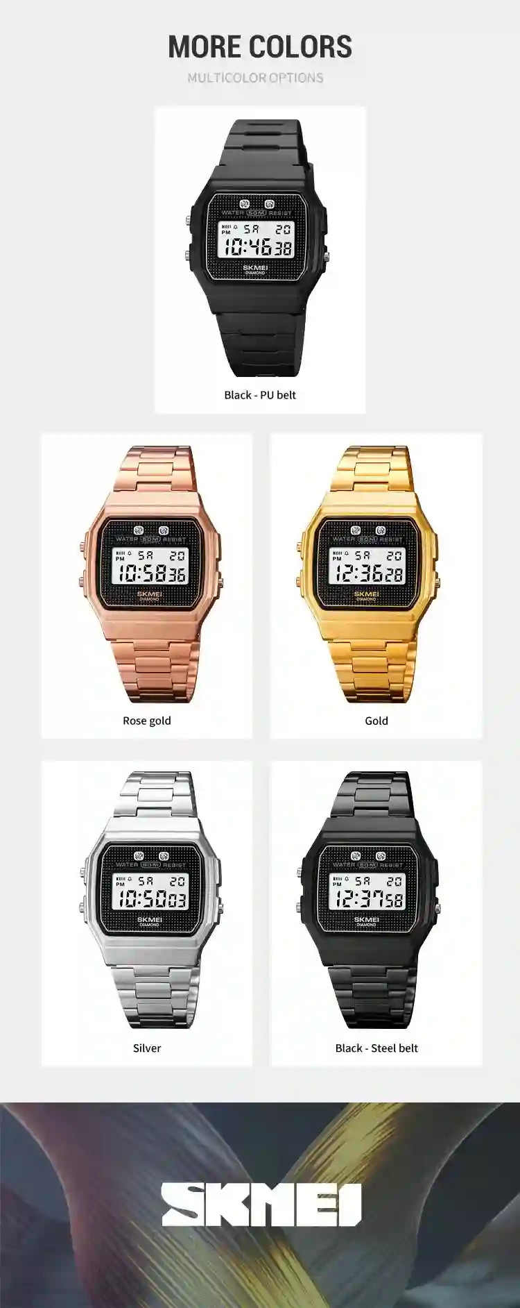 SKMEI Sports Digital Watch For Men Women Casual Electronic Watch Count Down Timer Waterproof Chrono Wristwatch Relogio Masculino