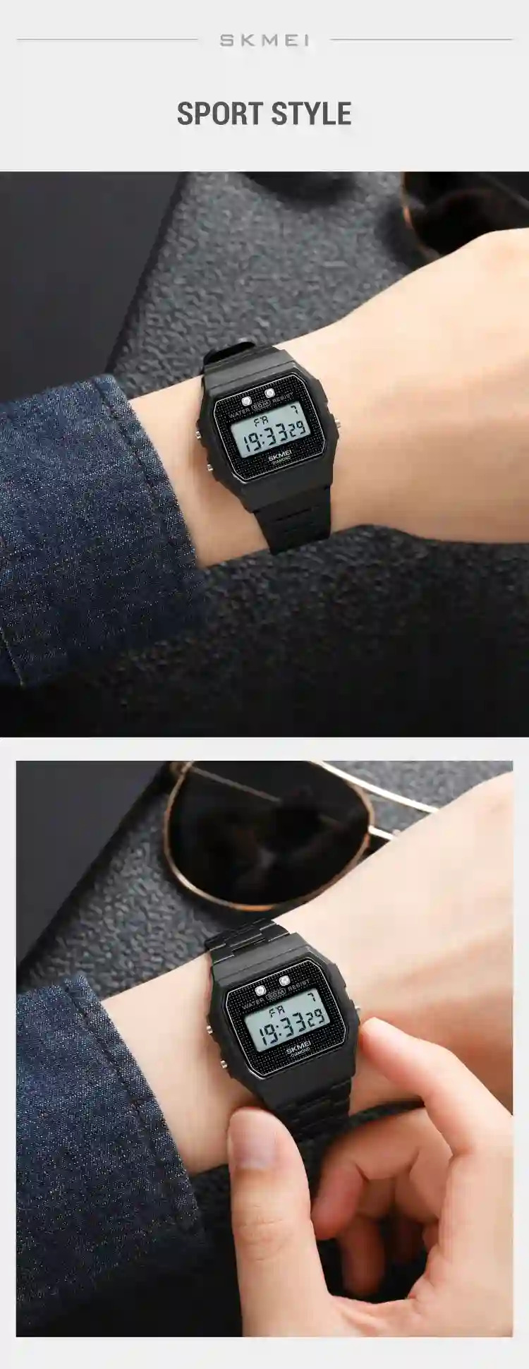 SKMEI Sports Digital Watch For Men Women Casual Electronic Watch Count Down Timer Waterproof Chrono Wristwatch Relogio Masculino