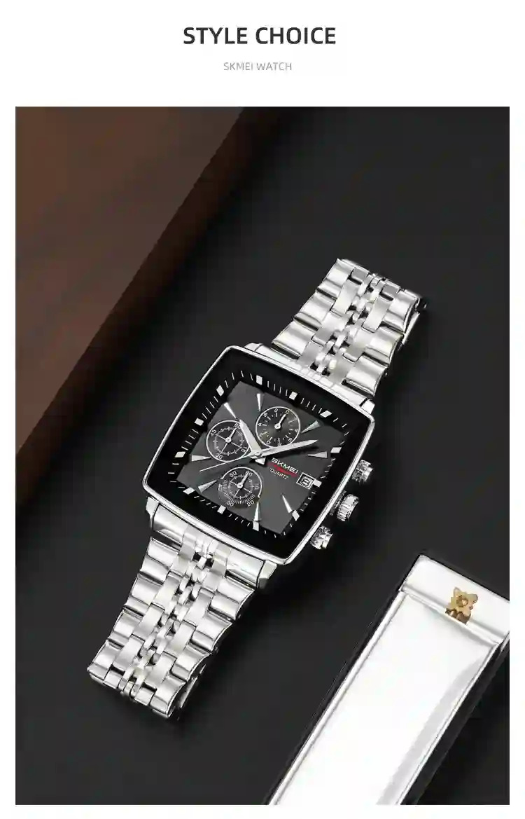 SKMEI Luxury Stopwatch Movement Quartz Watch For Men Women Business Date Wristwatch Fashion Design Waterproof Watch Reloj Hombre