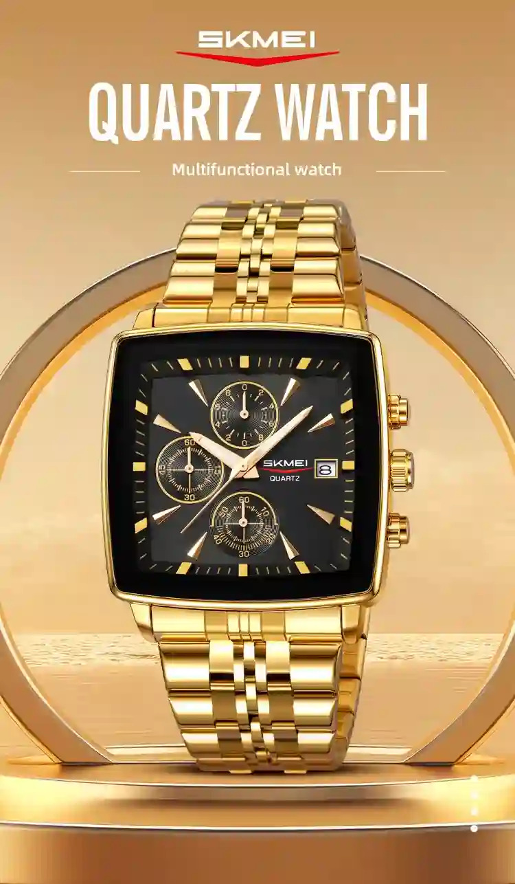 SKMEI Luxury Stopwatch Movement Quartz Watch For Men Women Business Date Wristwatch Fashion Design Waterproof Watch Reloj Hombre