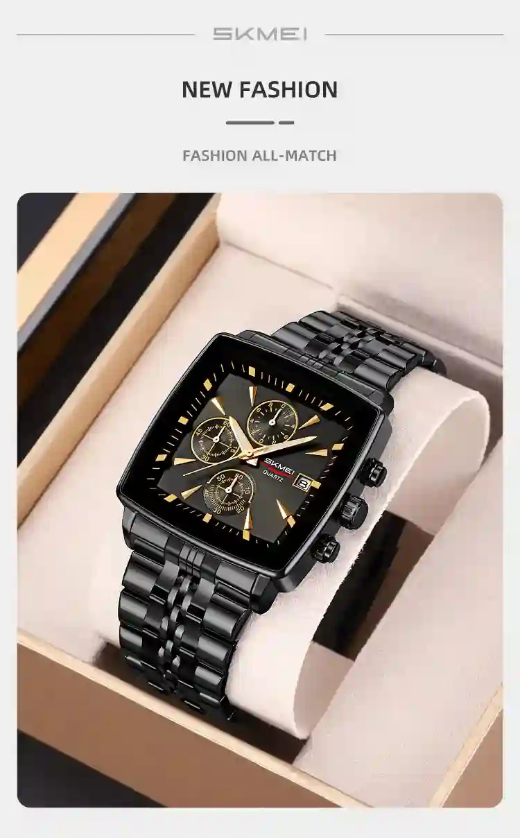 SKMEI Luxury Stopwatch Movement Quartz Watch For Men Women Business Date Wristwatch Fashion Design Waterproof Watch Reloj Hombre