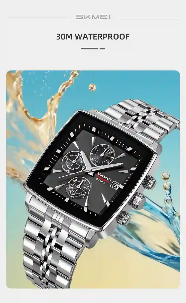 SKMEI Luxury Stopwatch Movement Quartz Watch For Men Women Business Date Wristwatch Fashion Design Waterproof Watch Reloj Hombre