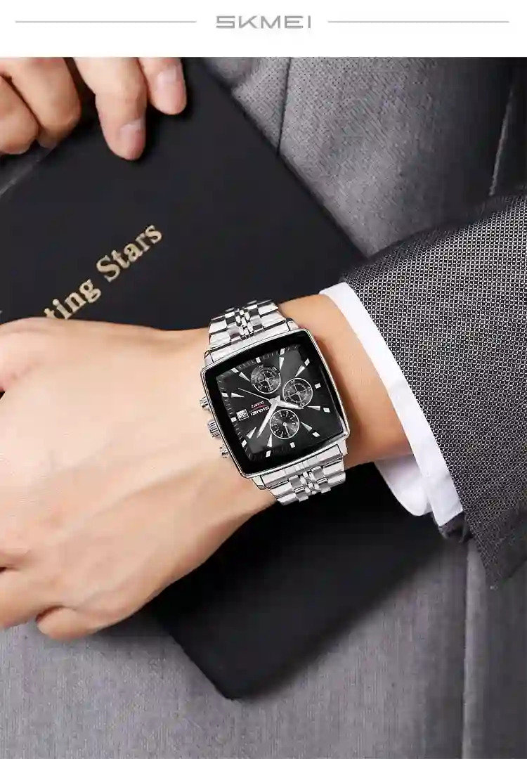 SKMEI Luxury Stopwatch Movement Quartz Watch For Men Women Business Date Wristwatch Fashion Design Waterproof Watch Reloj Hombre