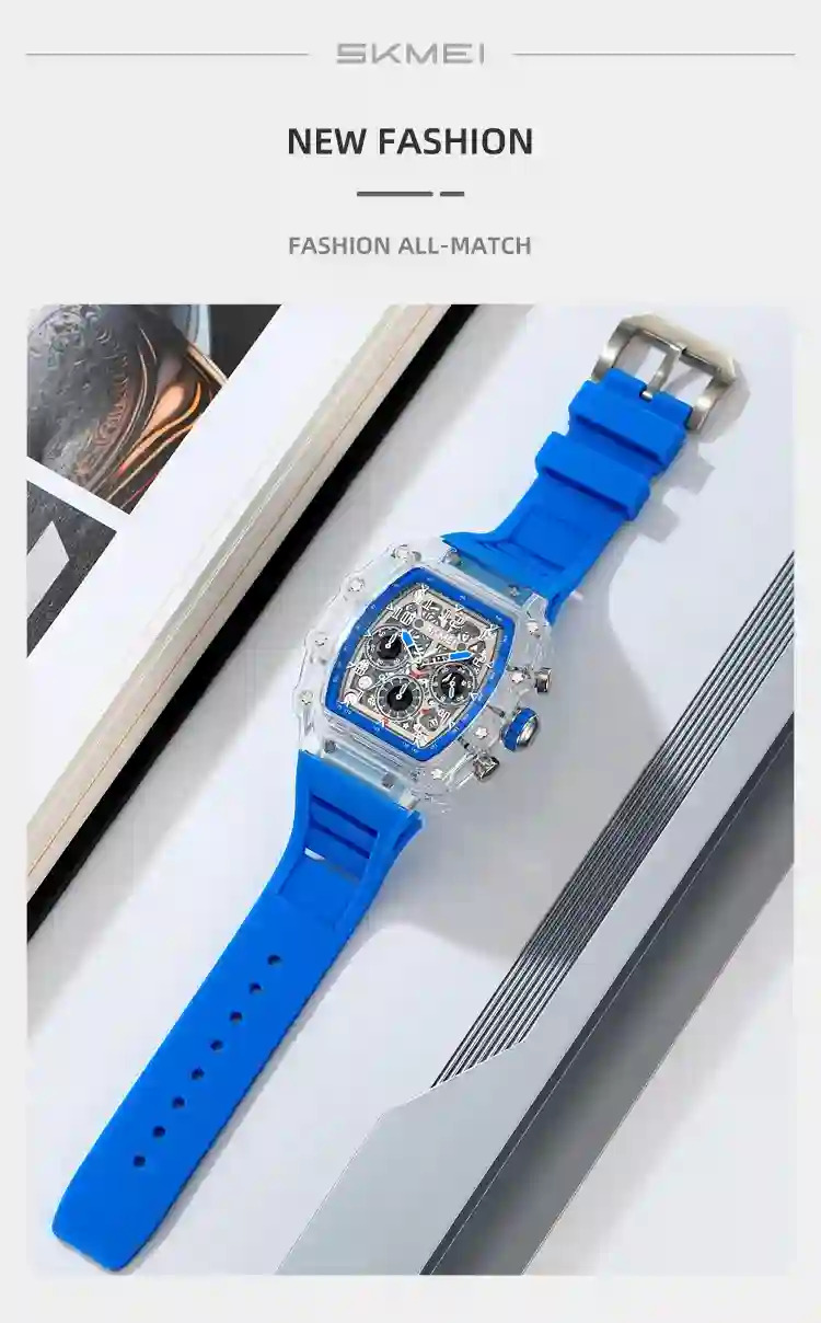 SKMEI Fashion Quartz Movement Watch For Mens Stainless Steel Strap 5Bar Waterproof Date Time Stopwatch Wristwatches Reloj Hombre