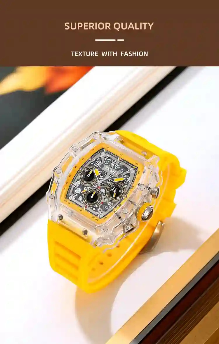 SKMEI Fashion Quartz Movement Watch For Mens Stainless Steel Strap 5Bar Waterproof Date Time Stopwatch Wristwatches Reloj Hombre