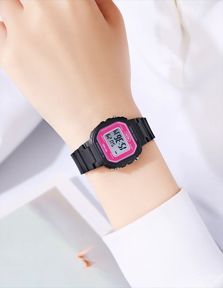 SKMEI Youth Cool Digital Watches Countdown Sports Watch For Men Women Students 5Bar Waterproof Stopwatch Wristwatch Reloj Hombre