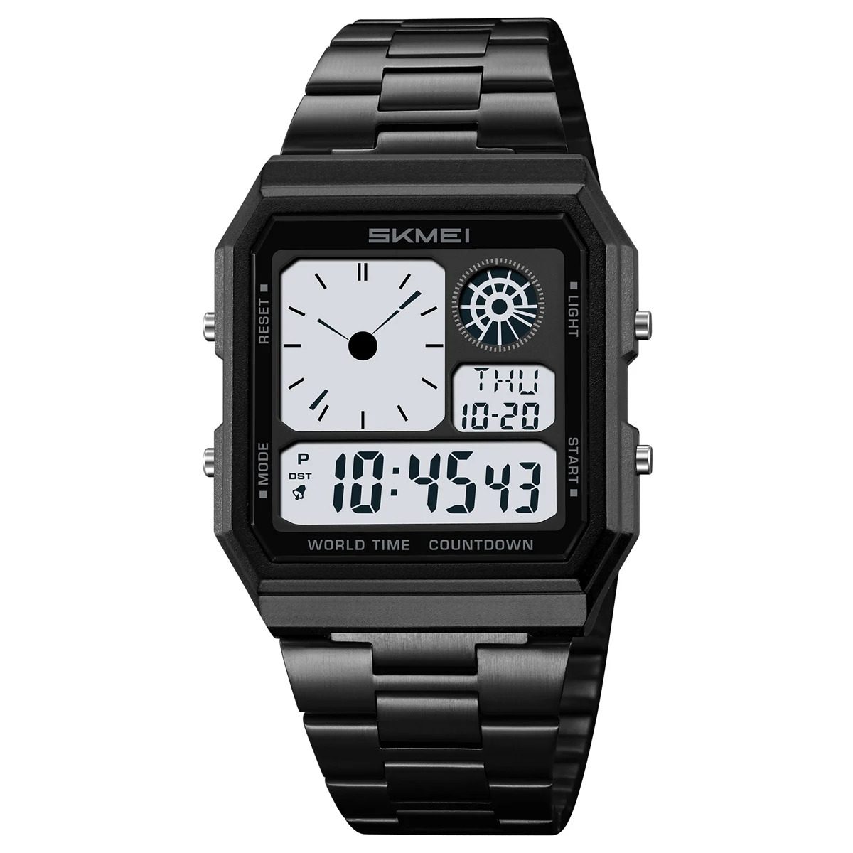 black white-steel
