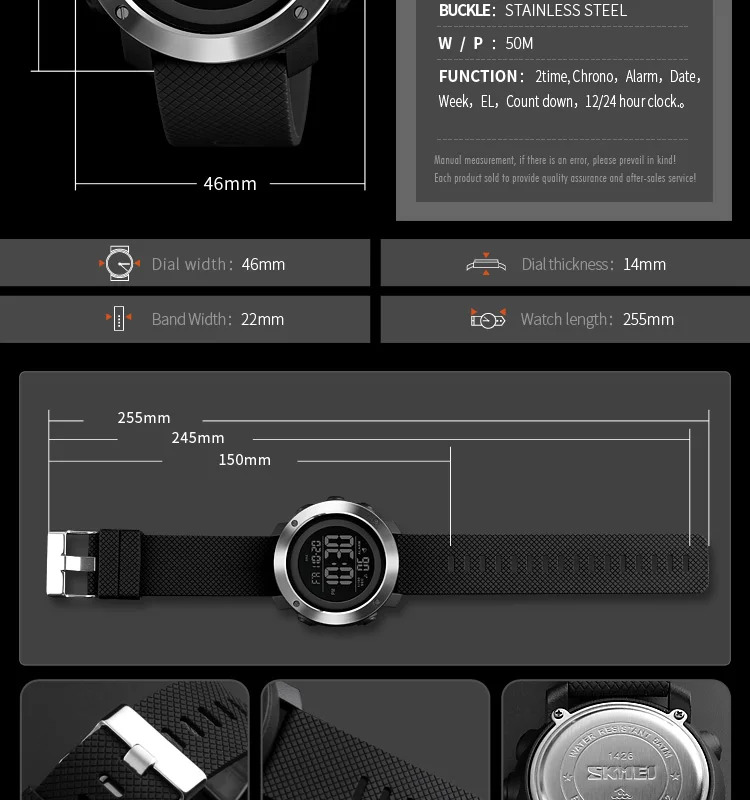 SKMEI 5Bar Waterproof Electronics Watches Sports Wristwatch For Men Fashion Business Alarm Clock Digital Watch Relogio Masculino