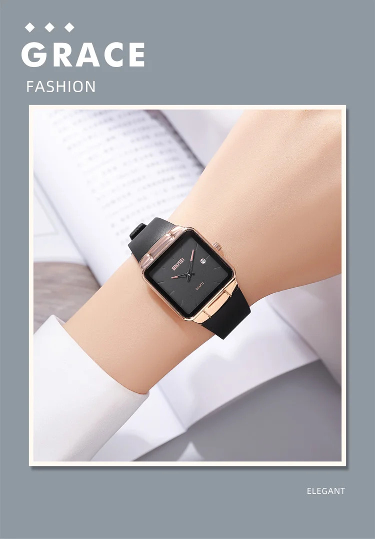 SKMEI Fashion Elegant Quartz Watches For Women Casual Simple Luxury Wristwatches 3Bar Waterproof Date Female Watch Reloj Mujer