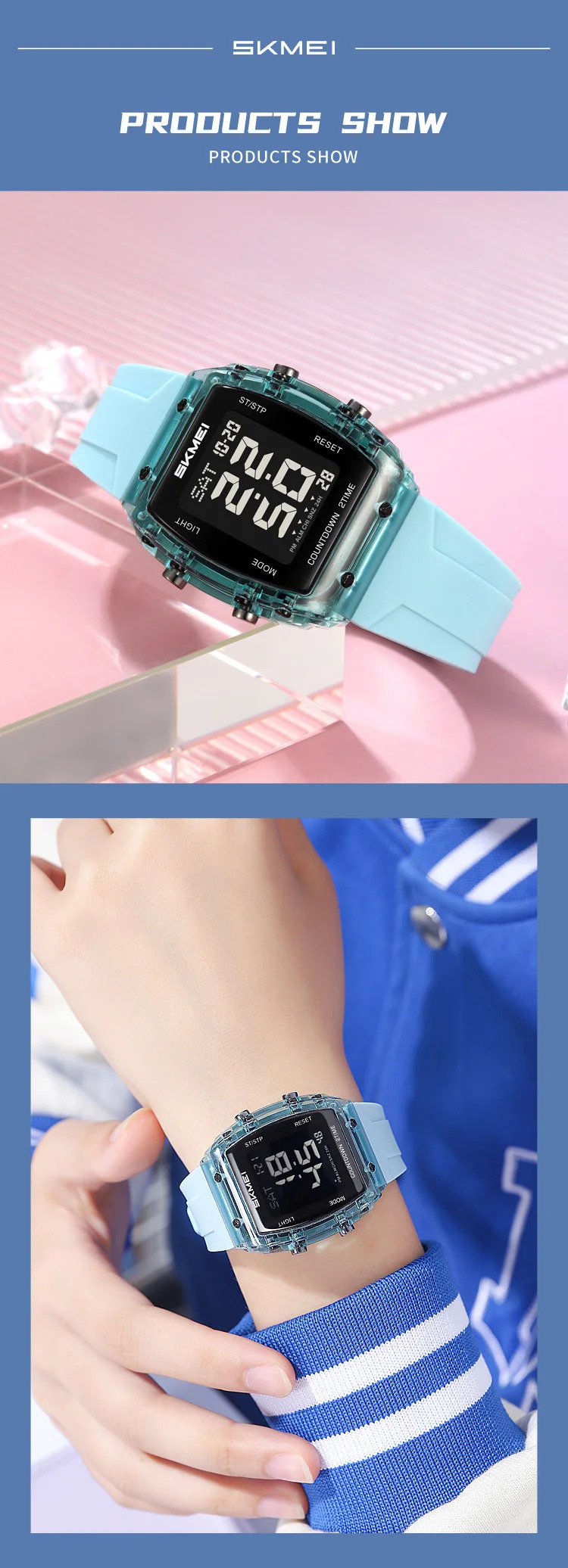 SKMEI Casual Waterproof Electronics Watches Sports Digital Wristwatches For Mens Women Chrono Multifunctional Watch Reloj Hombre