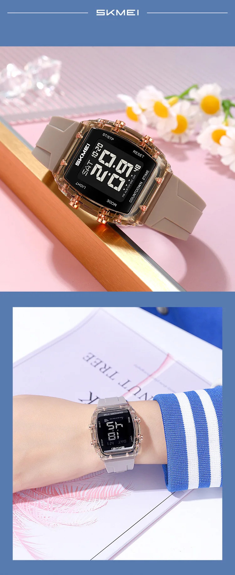SKMEI Casual Waterproof Electronics Watches Sports Digital Wristwatches For Mens Women Chrono Multifunctional Watch Reloj Hombre