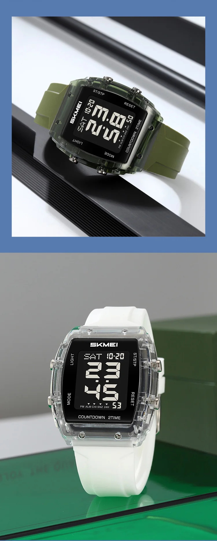 SKMEI Casual Waterproof Electronics Watches Sports Digital Wristwatches For Mens Women Chrono Multifunctional Watch Reloj Hombre