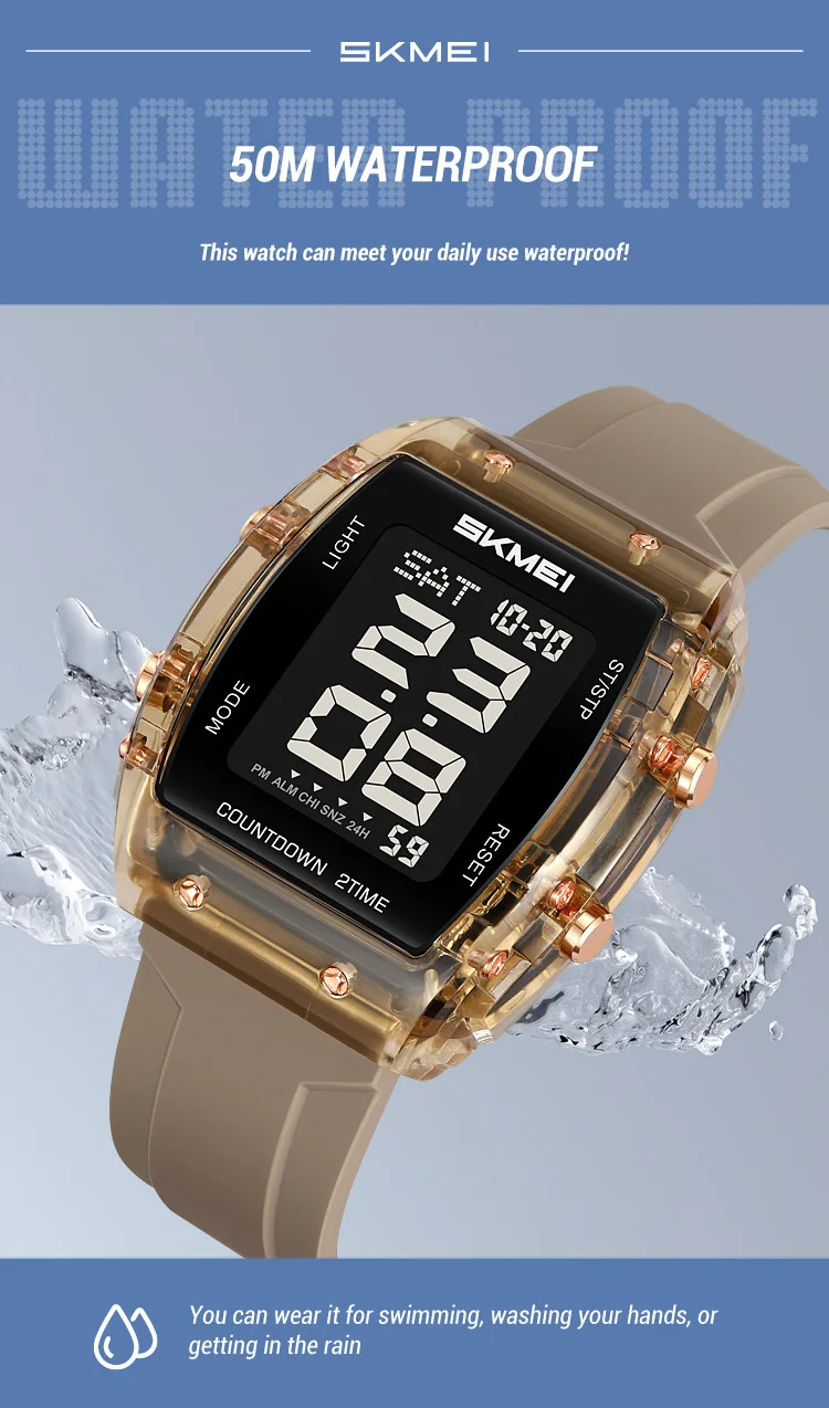SKMEI Casual Waterproof Electronics Watches Sports Digital Wristwatches For Mens Women Chrono Multifunctional Watch Reloj Hombre