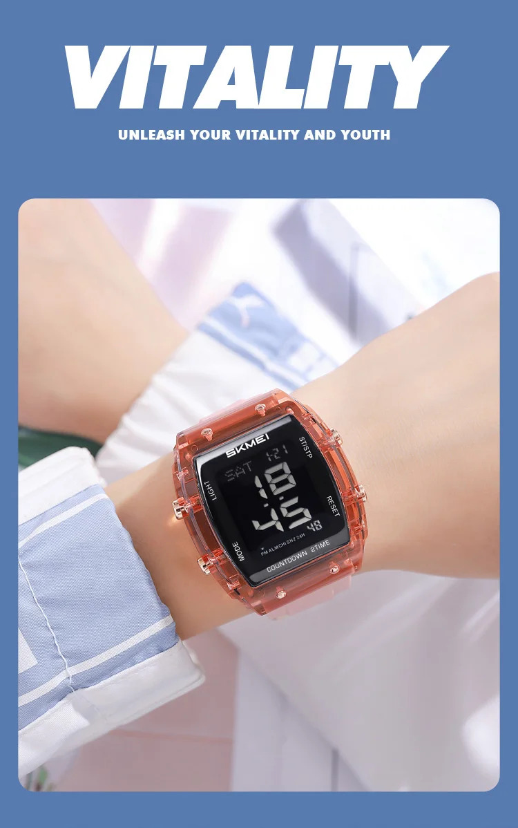 SKMEI Casual Waterproof Electronics Watches Sports Digital Wristwatches For Mens Women Chrono Multifunctional Watch Reloj Hombre