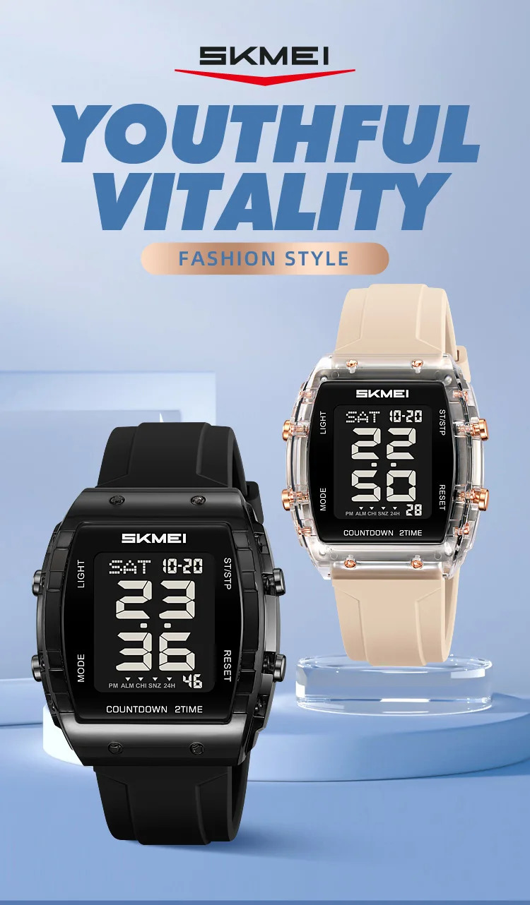 SKMEI Casual Waterproof Electronics Watches Sports Digital Wristwatches For Mens Women Chrono Multifunctional Watch Reloj Hombre