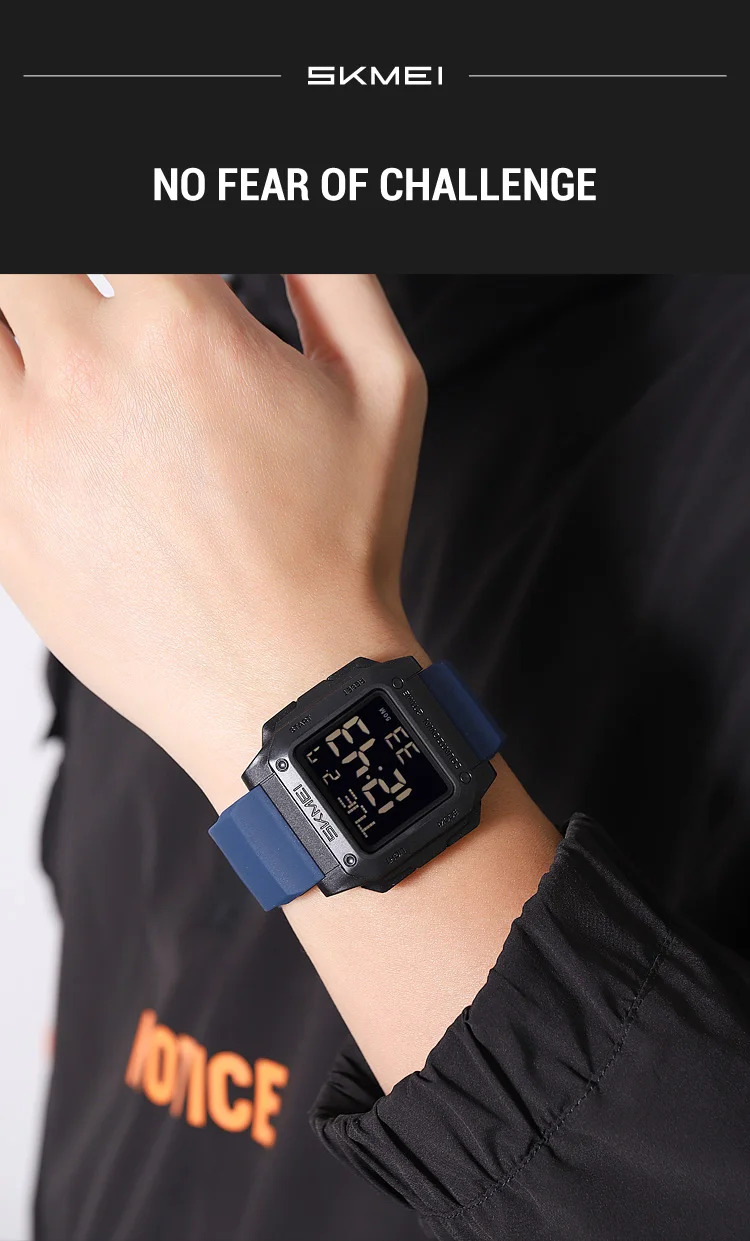 SKMEI 2Time Military Watch EL Light Waterproof Sports Digital Wristwatch For Men Women Students Chrono Alarm Electronics Watches