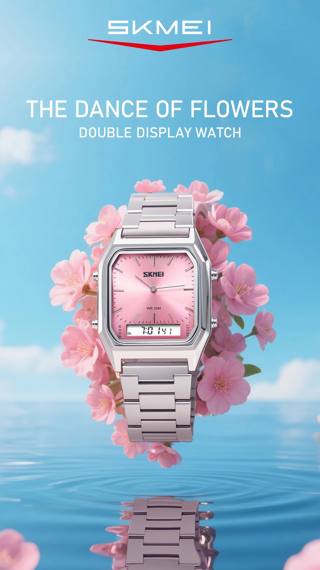 SKMEI Luminous Dual Display Digital Electronics Watch Fashion Quartz Watches For Men Women Student 3Time Waterproof Wristwatches