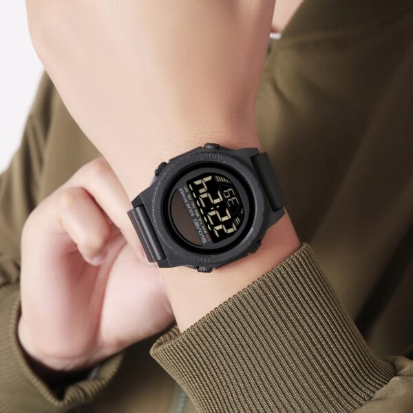 Skmei 2358 Solar-Powered Digital Sports Watch with Chronograph and Alarm (50M Waterproof) - Image 3