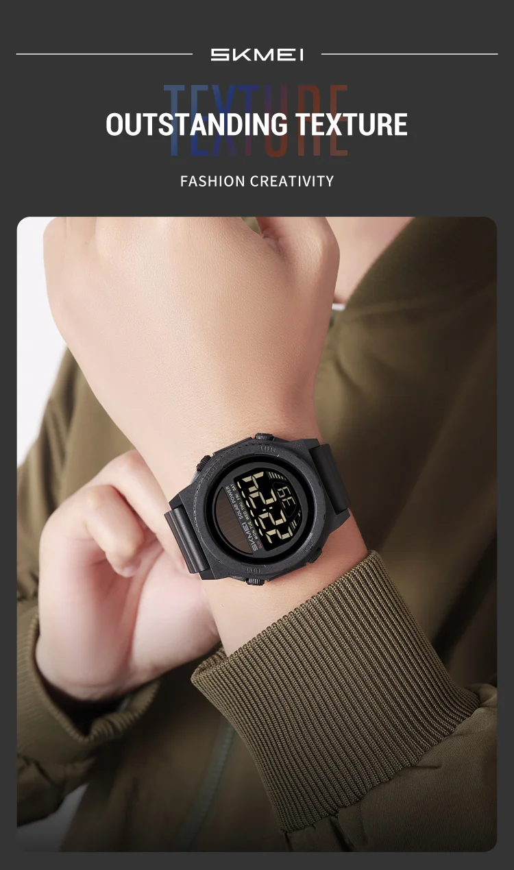 SKMEI Casual Solar Energy Digital Sports Electronic Watches For Men Women Fashion 5Bar Waterproof Chrono Wristwatch and Bracelet