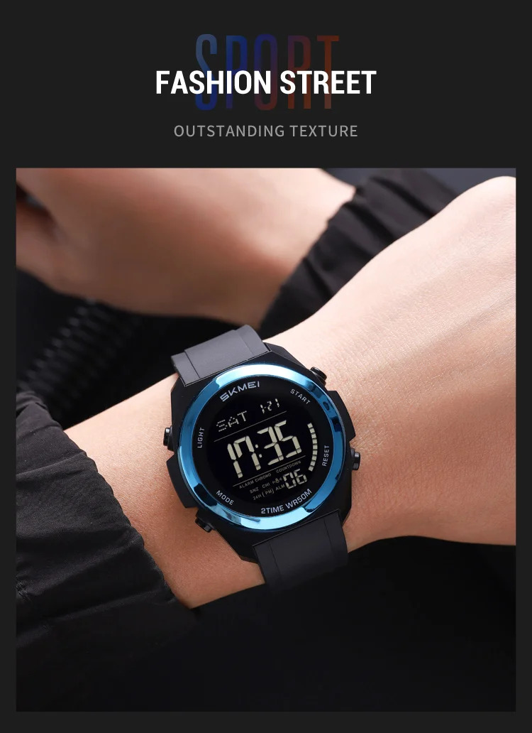 SKMEI Simple Waterproof Electronics Watches Sports Digital Wristwatch For Men Women Students Chrono Military Watch Reloj Hombre