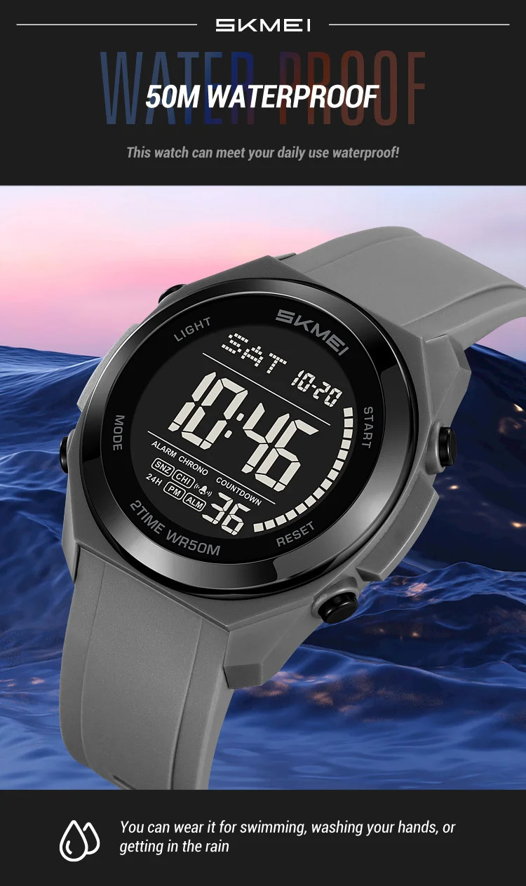 SKMEI Simple Waterproof Electronics Watches Sports Digital Wristwatch For Men Women Students Chrono Military Watch Reloj Hombre