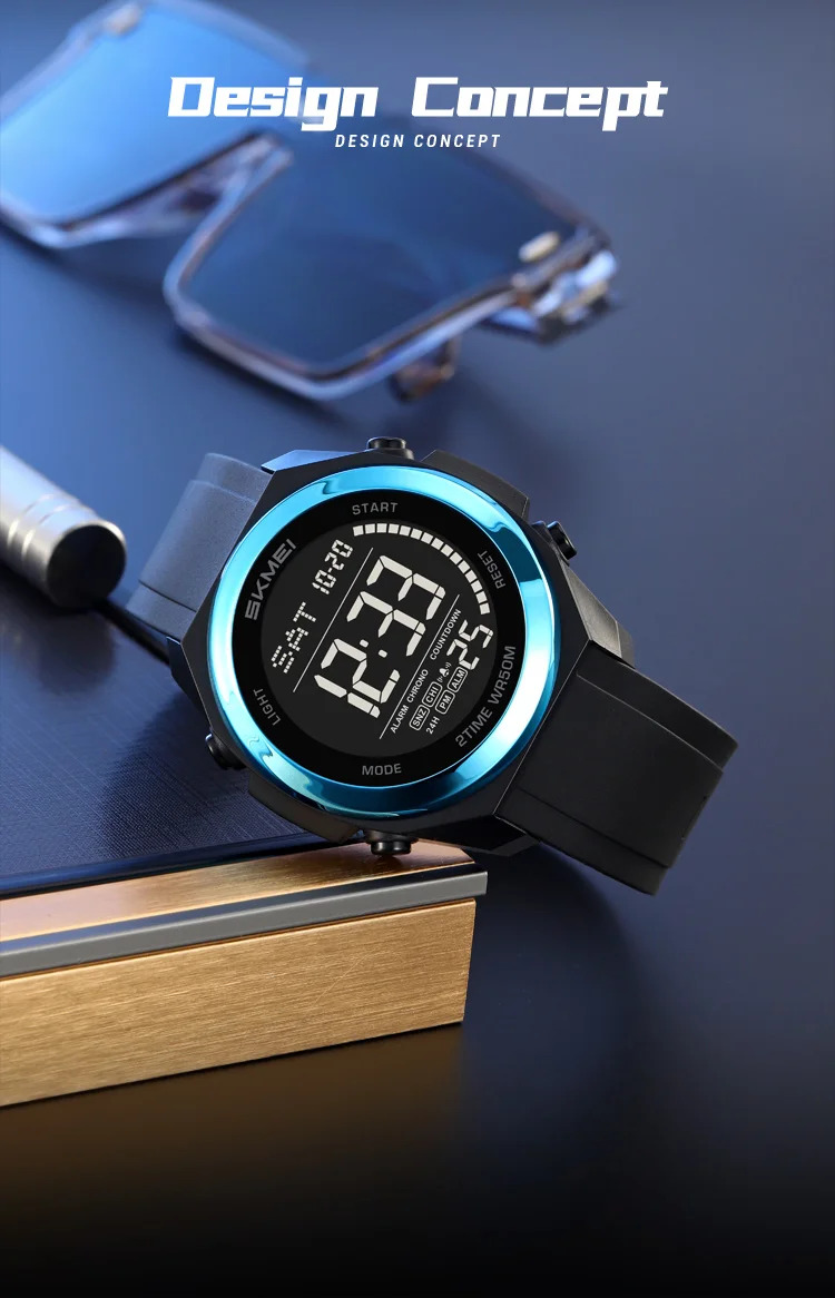 SKMEI Simple Waterproof Electronics Watches Sports Digital Wristwatch For Men Women Students Chrono Military Watch Reloj Hombre