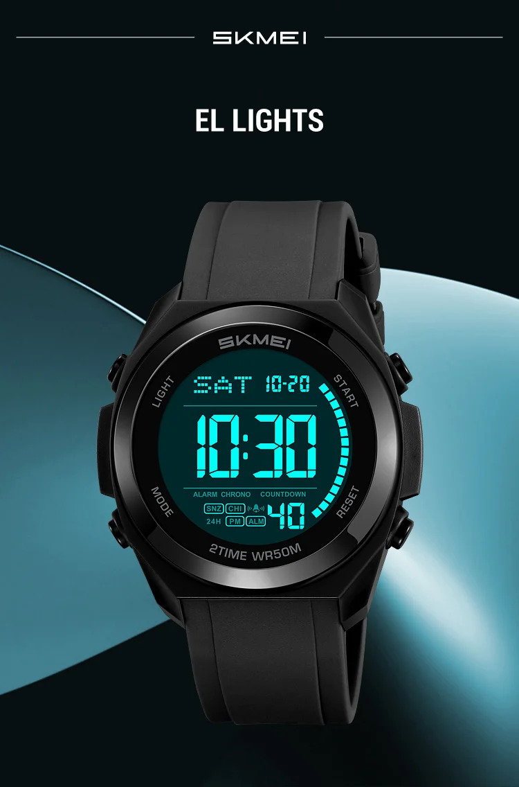 SKMEI Simple Waterproof Electronics Watches Sports Digital Wristwatch For Men Women Students Chrono Military Watch Reloj Hombre