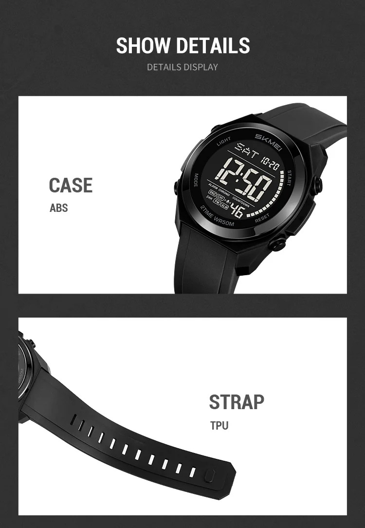 SKMEI Simple Waterproof Electronics Watches Sports Digital Wristwatch For Men Women Students Chrono Military Watch Reloj Hombre