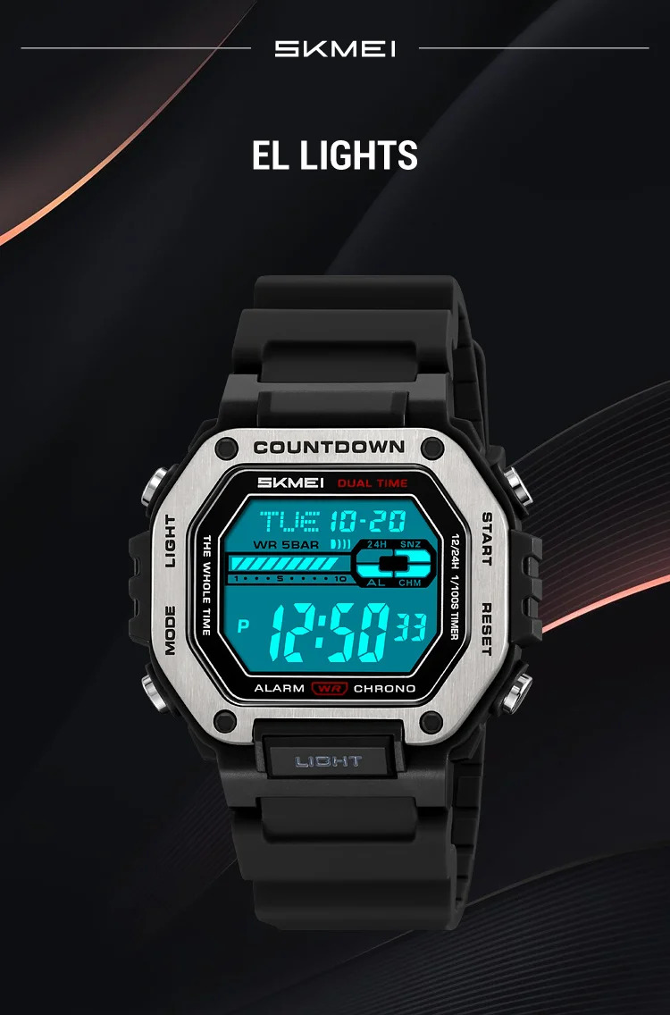 SKMEI Alarm Clock Sport Digital Wristwatches For Men Women Waterproof Date Electronic Watches Chrono Military Watch Reloj Hombre