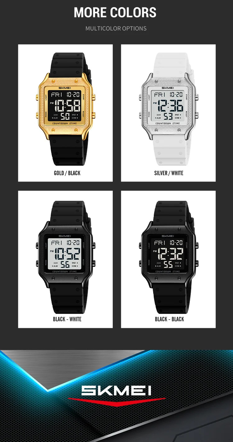 SKMEI Chrono Military Electronic Watch Alarm Sport Digital Wristwatch For Men Women Student Waterproof Date Watches Reloj Hombre