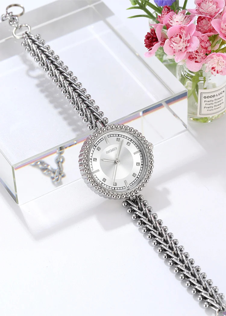 SKMEI Lady Elegant Sweet Quartz Watches For Women Fashion Simple Luxury Wristwatch 3Bar Waterproof Time Female Watch Reloj Mujer