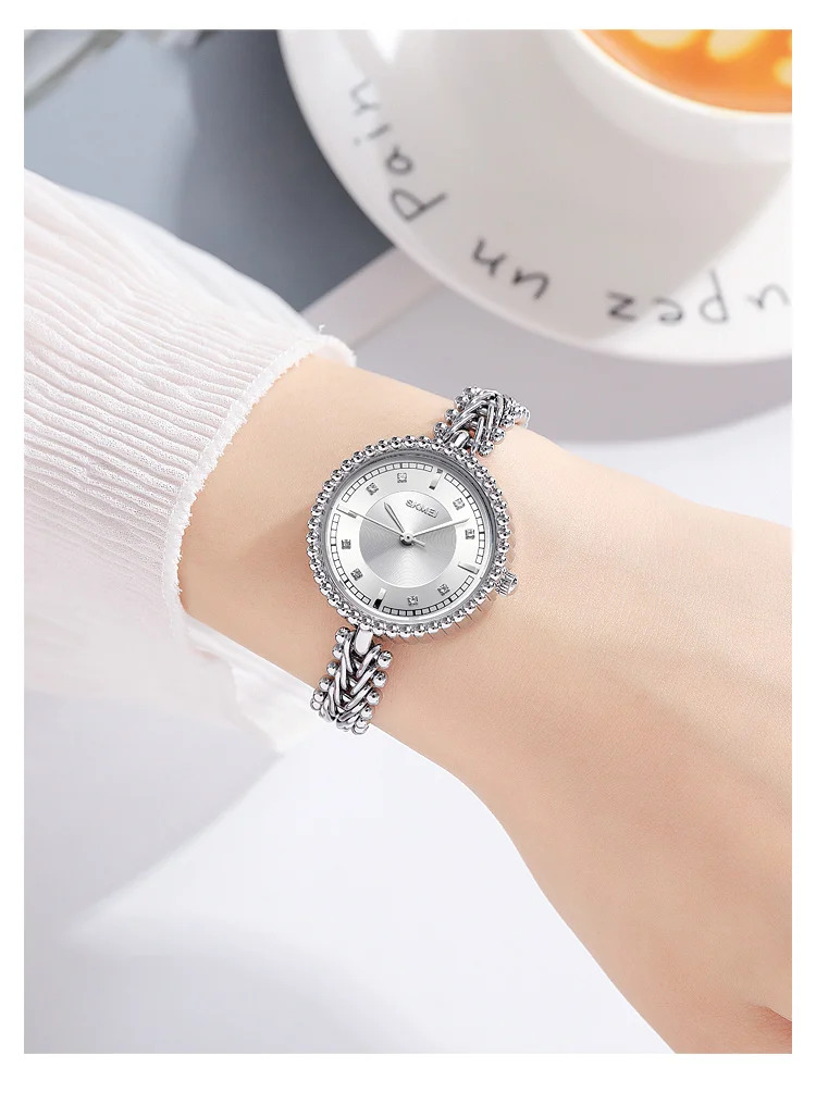 SKMEI Lady Elegant Sweet Quartz Watches For Women Fashion Simple Luxury Wristwatch 3Bar Waterproof Time Female Watch Reloj Mujer