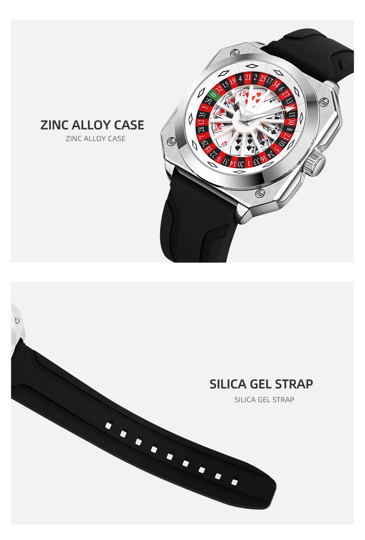 SKMEI Roulette Game Movement Quartz Watches For Men Women Fashion Design Rotating Dial Waterproof Wristwatches Creative Watch 