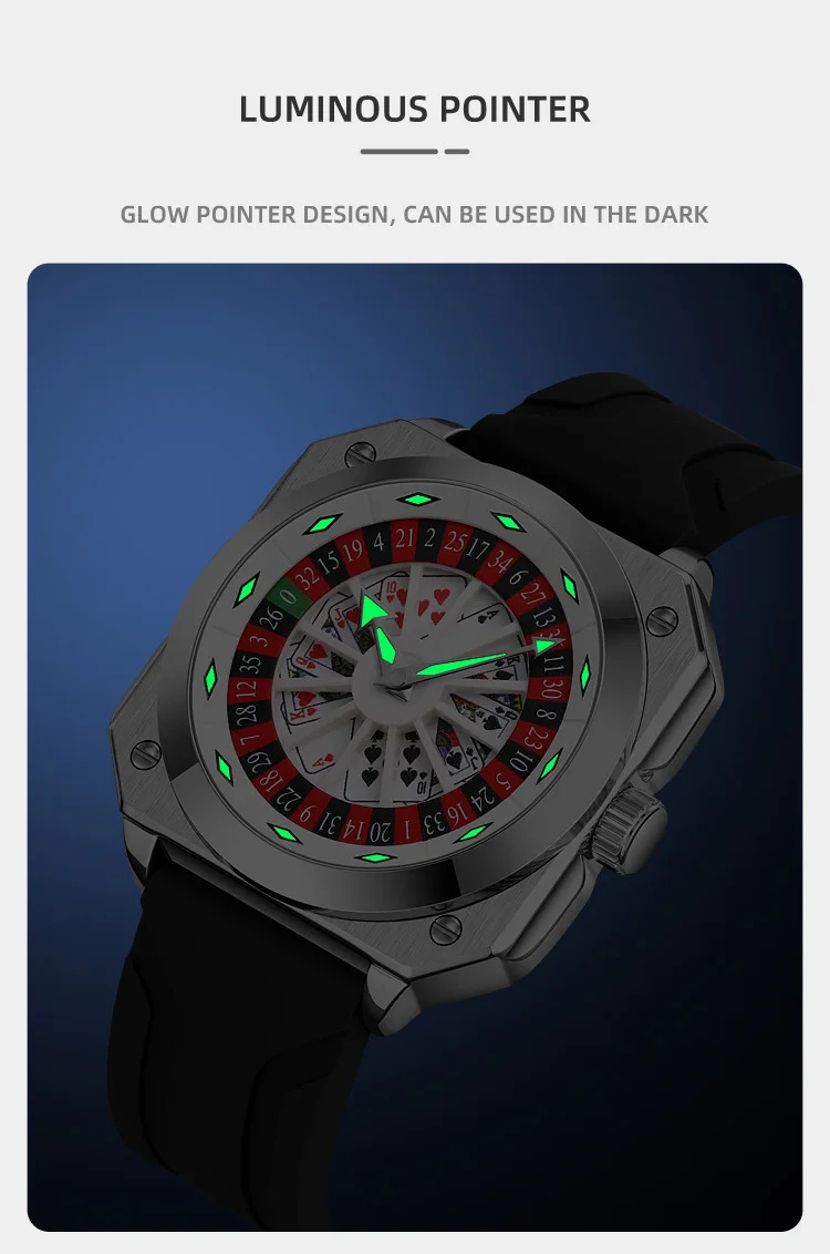 SKMEI Roulette Game Movement Quartz Watches For Men Women Fashion Design Rotating Dial Waterproof Wristwatches Creative Watch 