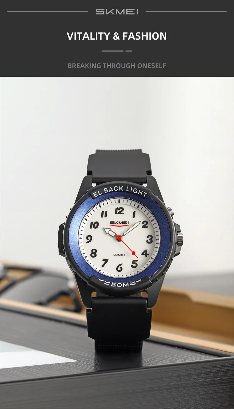 SKMEI Fashion Back Light Quartz Wristwatches For Men Women Students Teen Sports 5Bar Waterproof Watches Creative Outdoor Watch