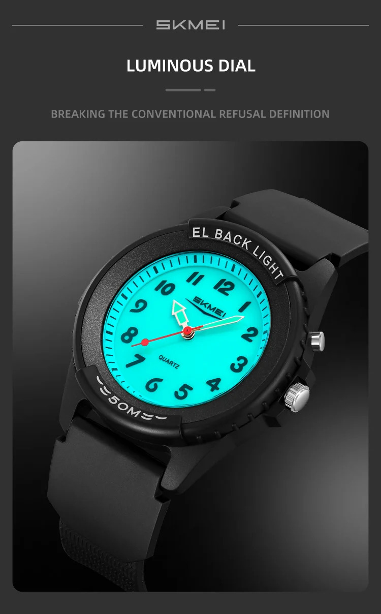 SKMEI Fashion Back Light Quartz Wristwatches For Men Women Students Teen Sports 5Bar Waterproof Watches Creative Outdoor Watch